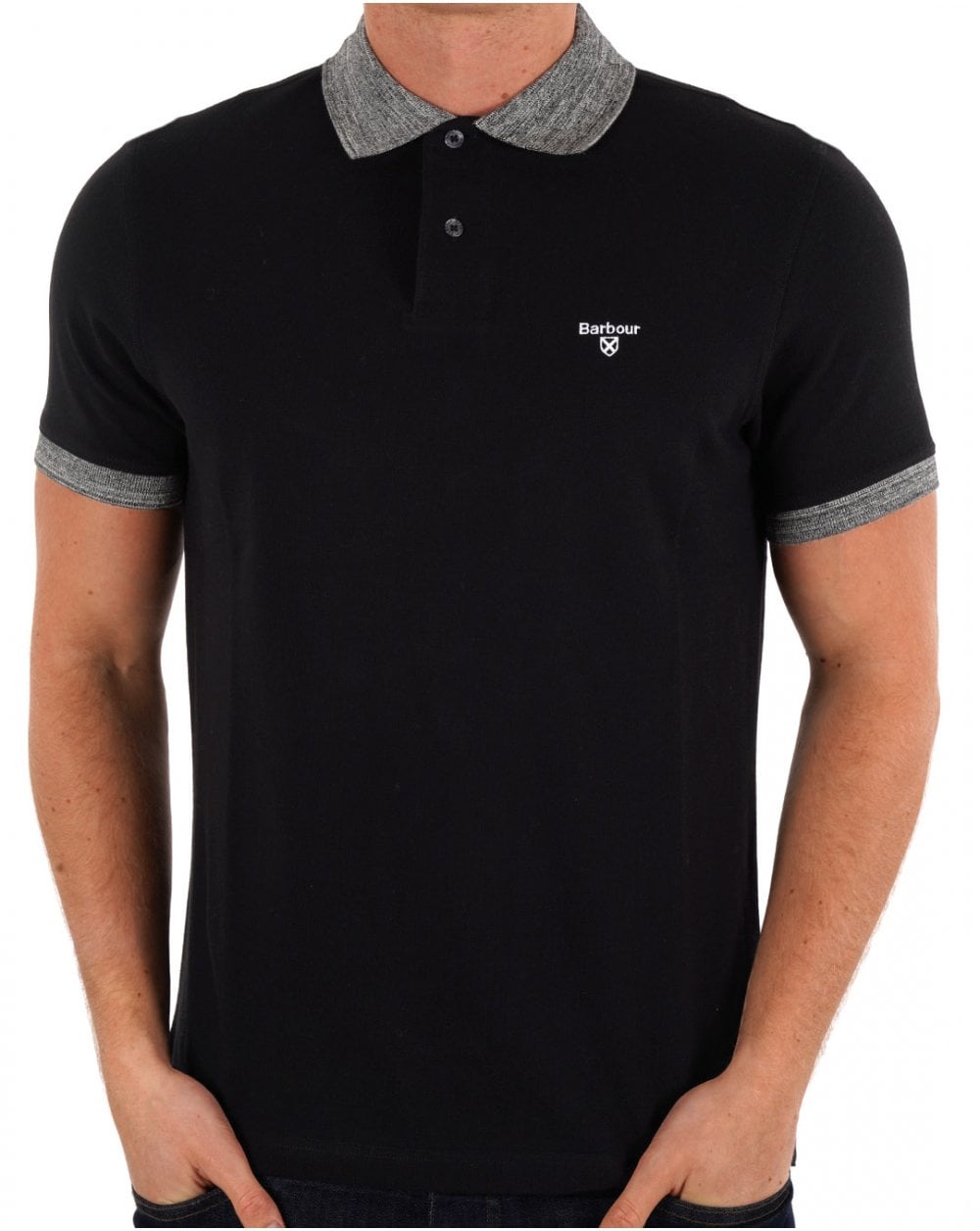 Barbour Marlton Tailored Polo Shirt Black