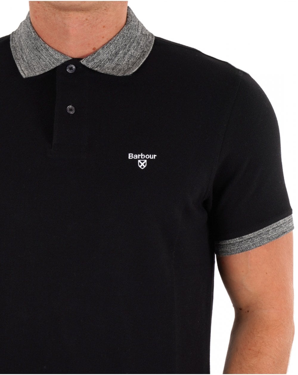 Barbour Marlton Tailored Polo Shirt Black