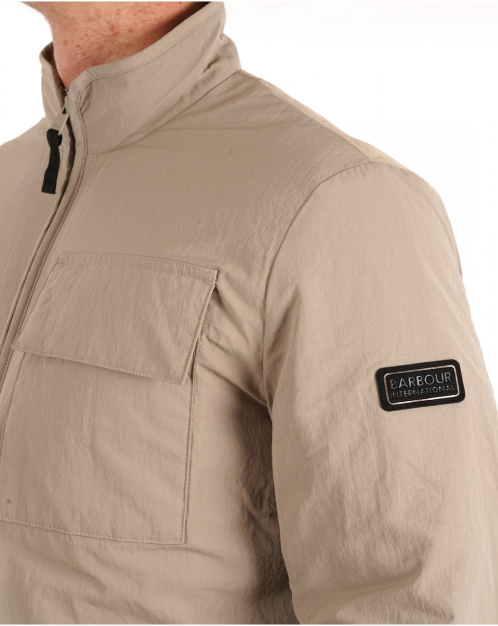 Barbour International Glenton Quilt Jacket Concrete