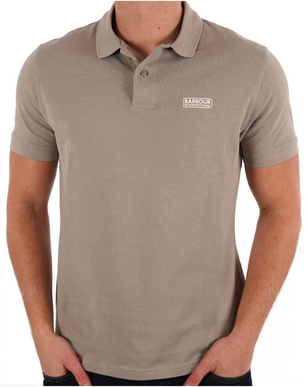Barbour International Essential Polo Concrete