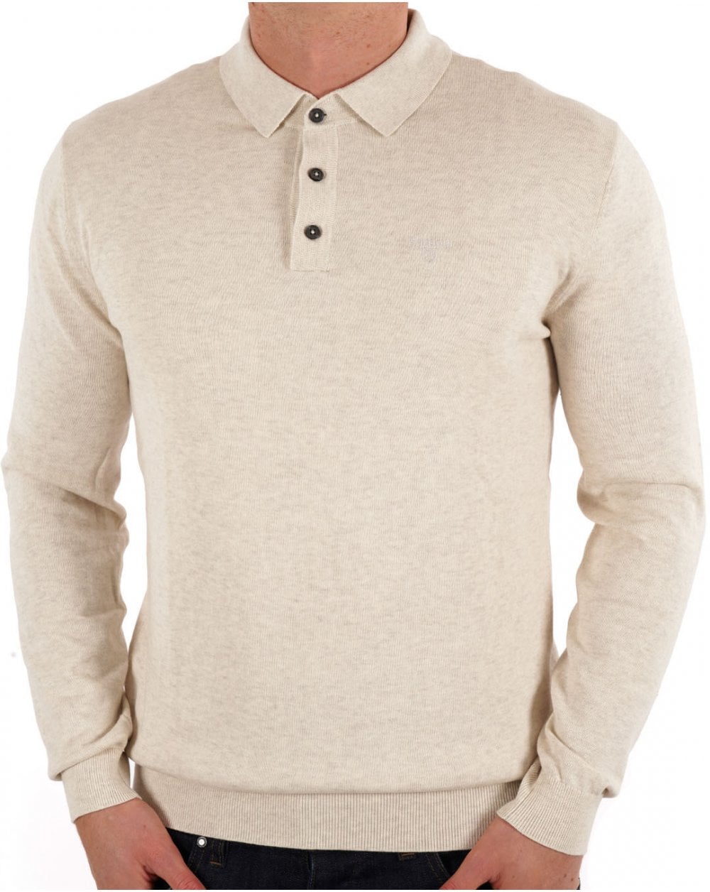 Barbour Bassington Knitted LS Polo Mist