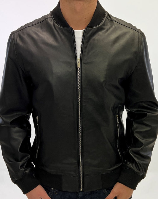 Archive Originals Archive Leathers Bomber Jacket Black