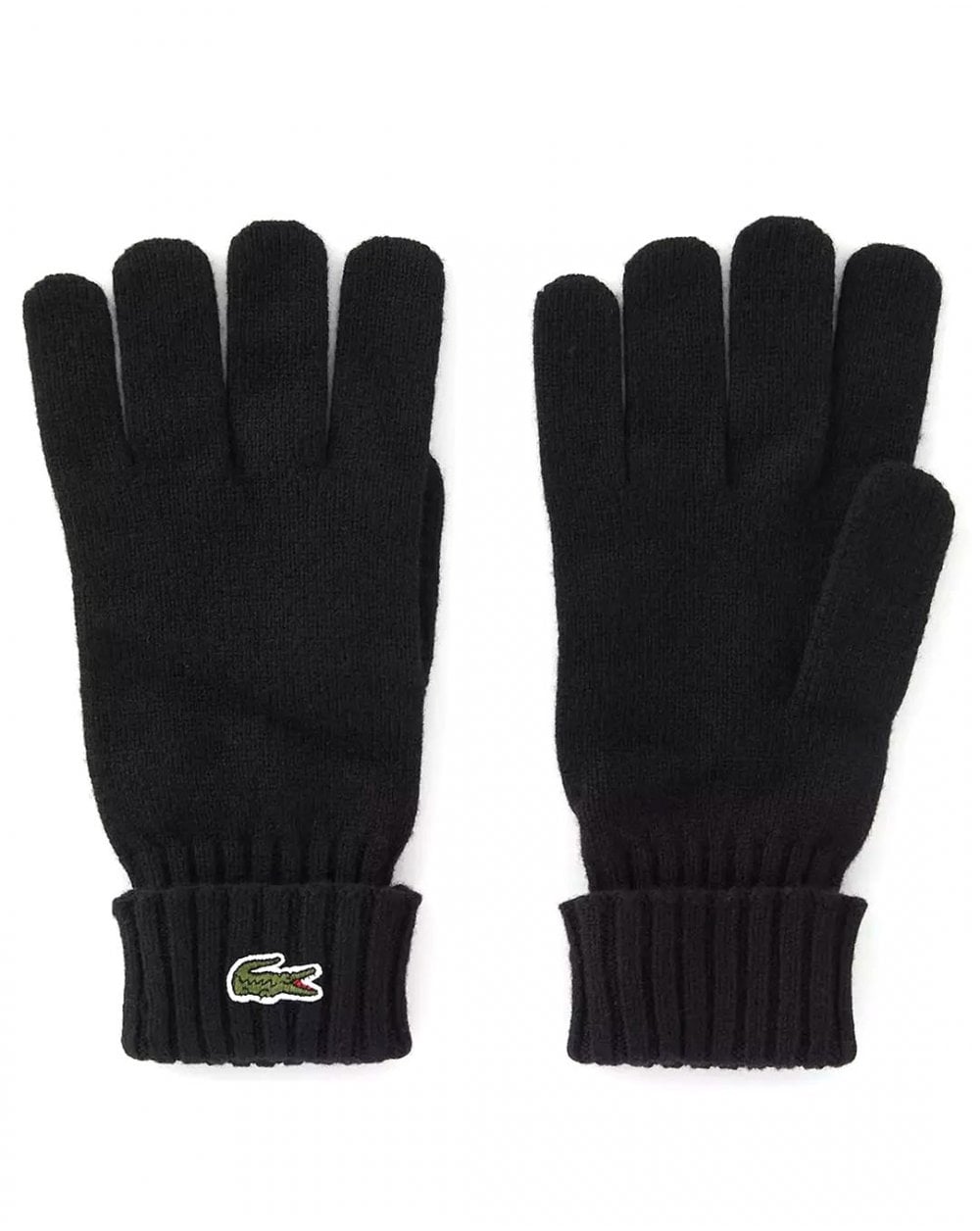 Lacoste Wool Jersey Gloves Black
