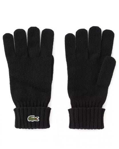 Lacoste Wool Jersey Gloves Black