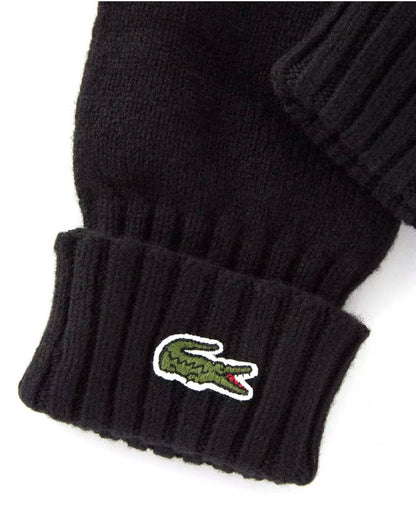 Lacoste Wool Jersey Gloves Black