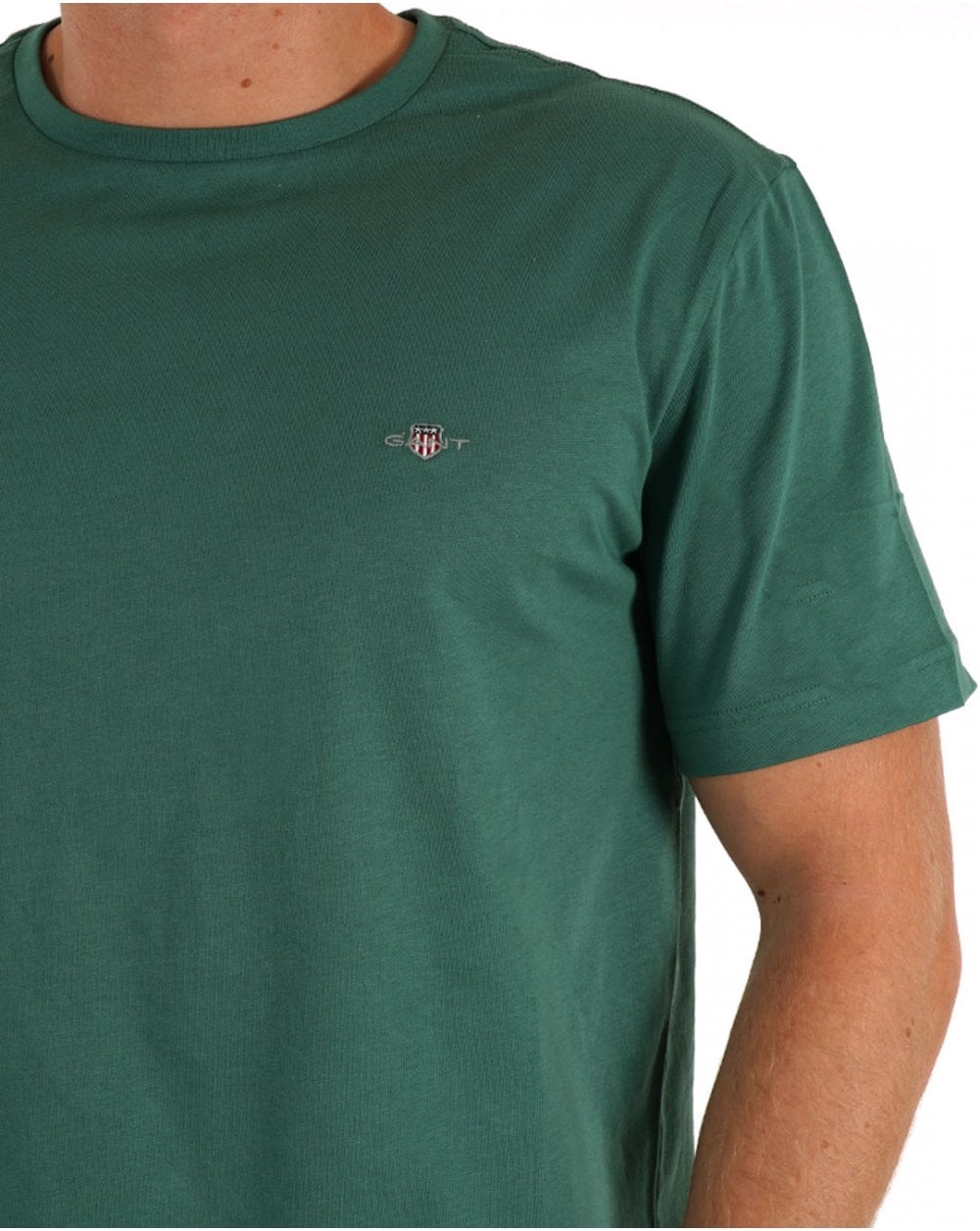 Gant Shield Crew T Shirt Woody Green