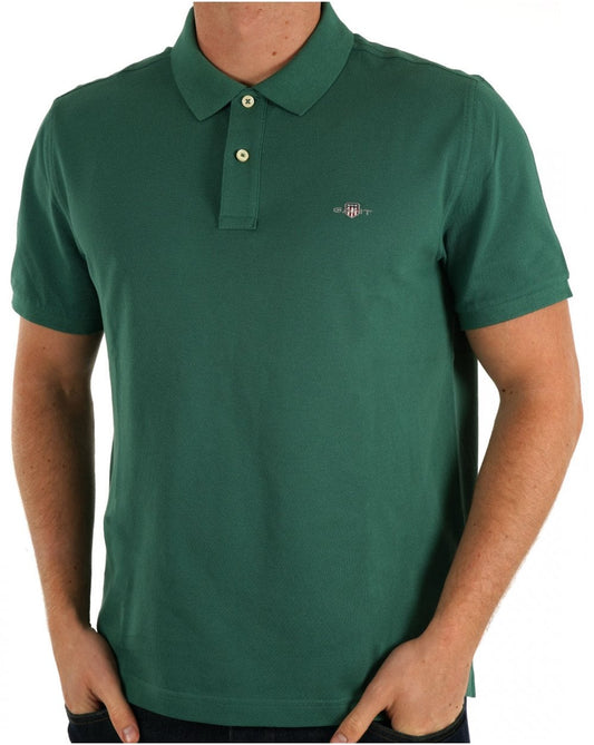 Gant Shield Pique Polo Woody Green