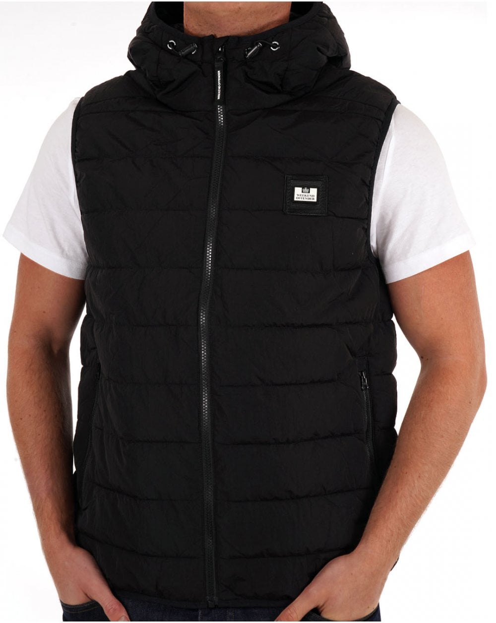 Weekend Offender Toronto Hooded Gilet Black