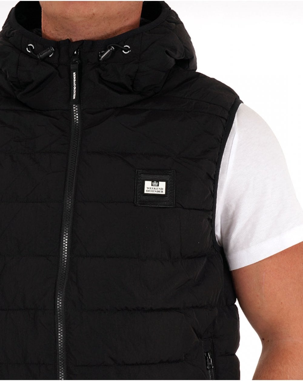 Weekend Offender Toronto Hooded Gilet Black