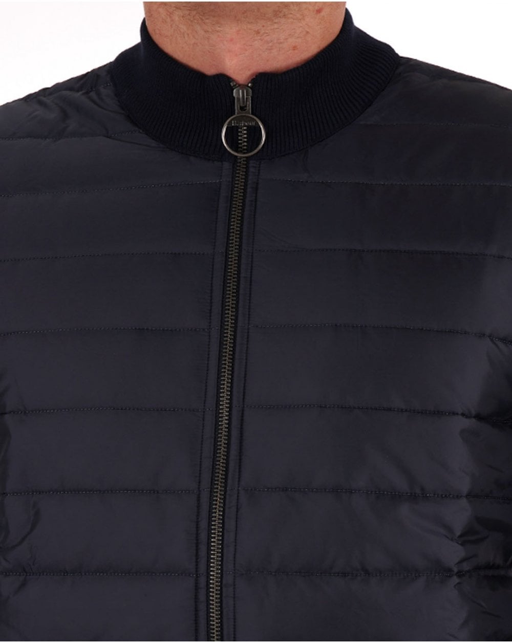 Barbour Baffle Zip Through Jacket Navy