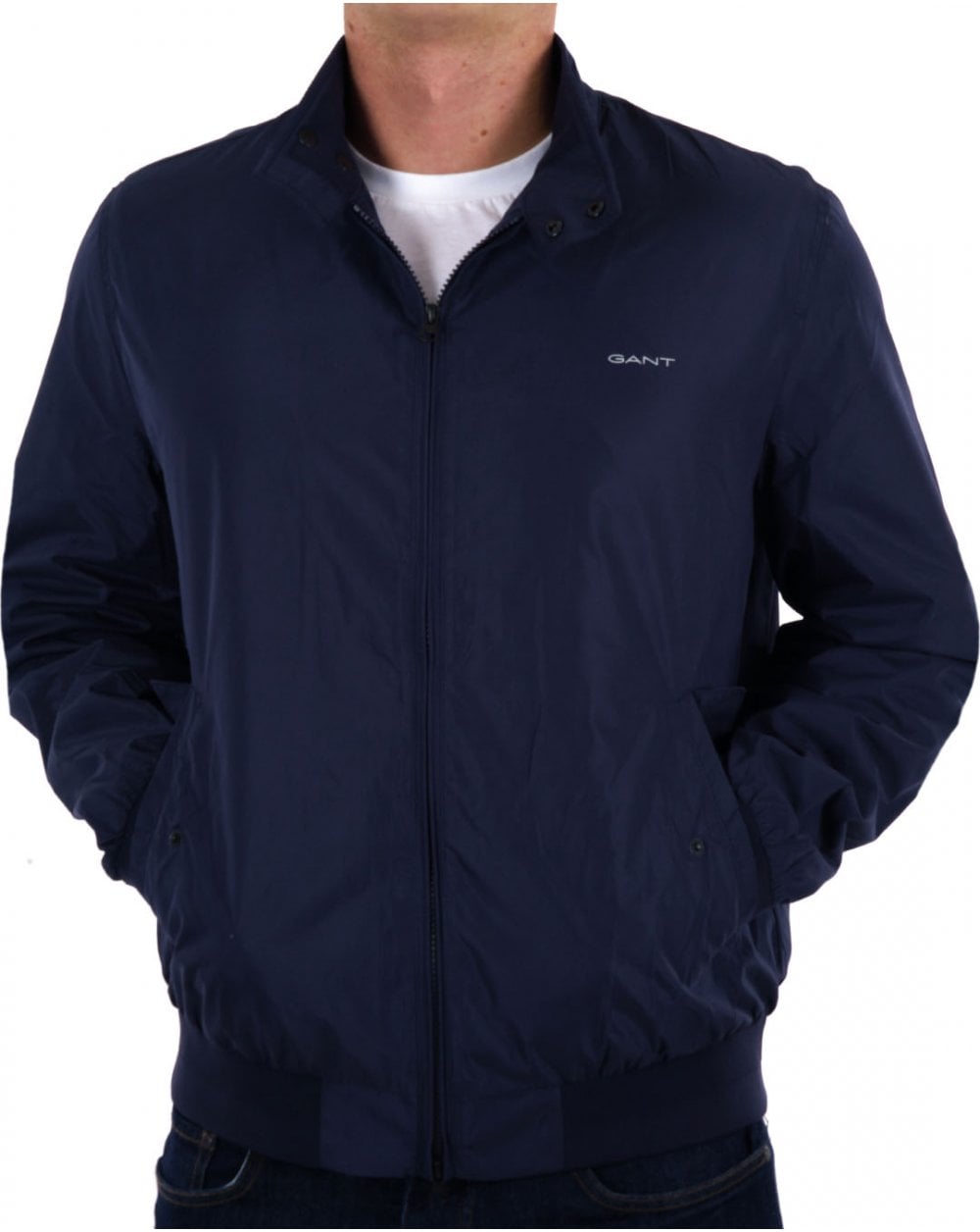 Gant Lightweight Harrington Jacket Navy Blue