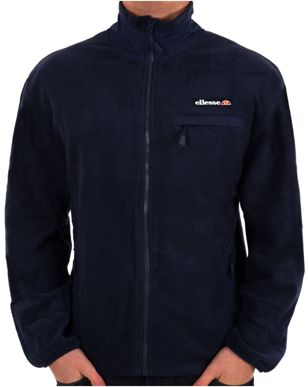 Ellesse Fleece Zip Top Navy