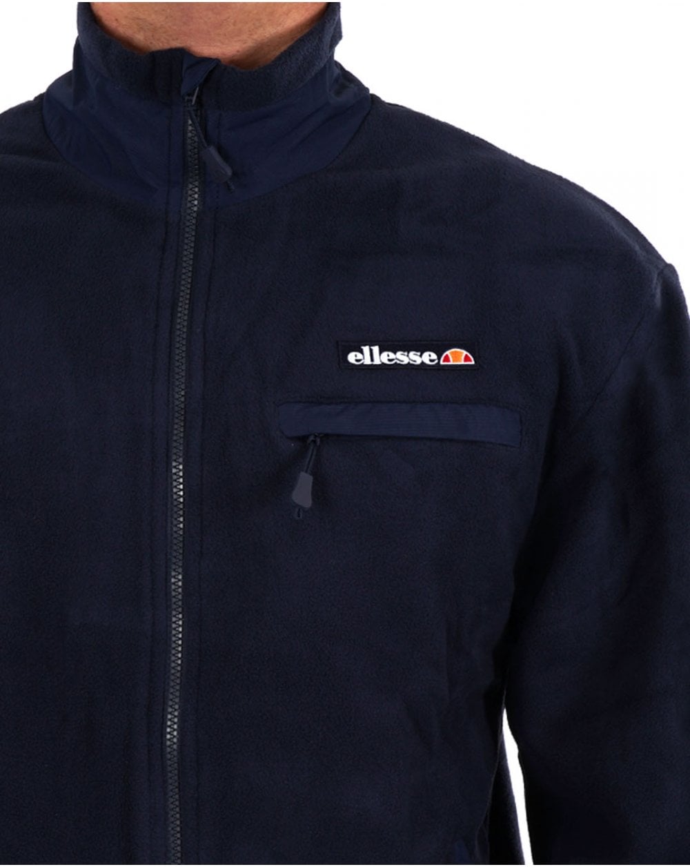 Ellesse Fleece Zip Top Navy