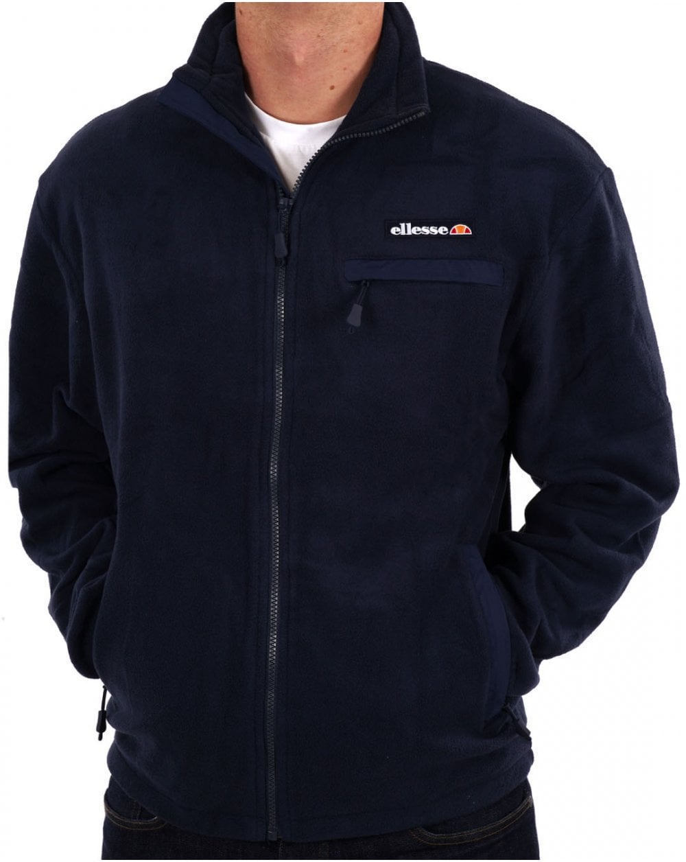 Ellesse Fleece Zip Top Navy