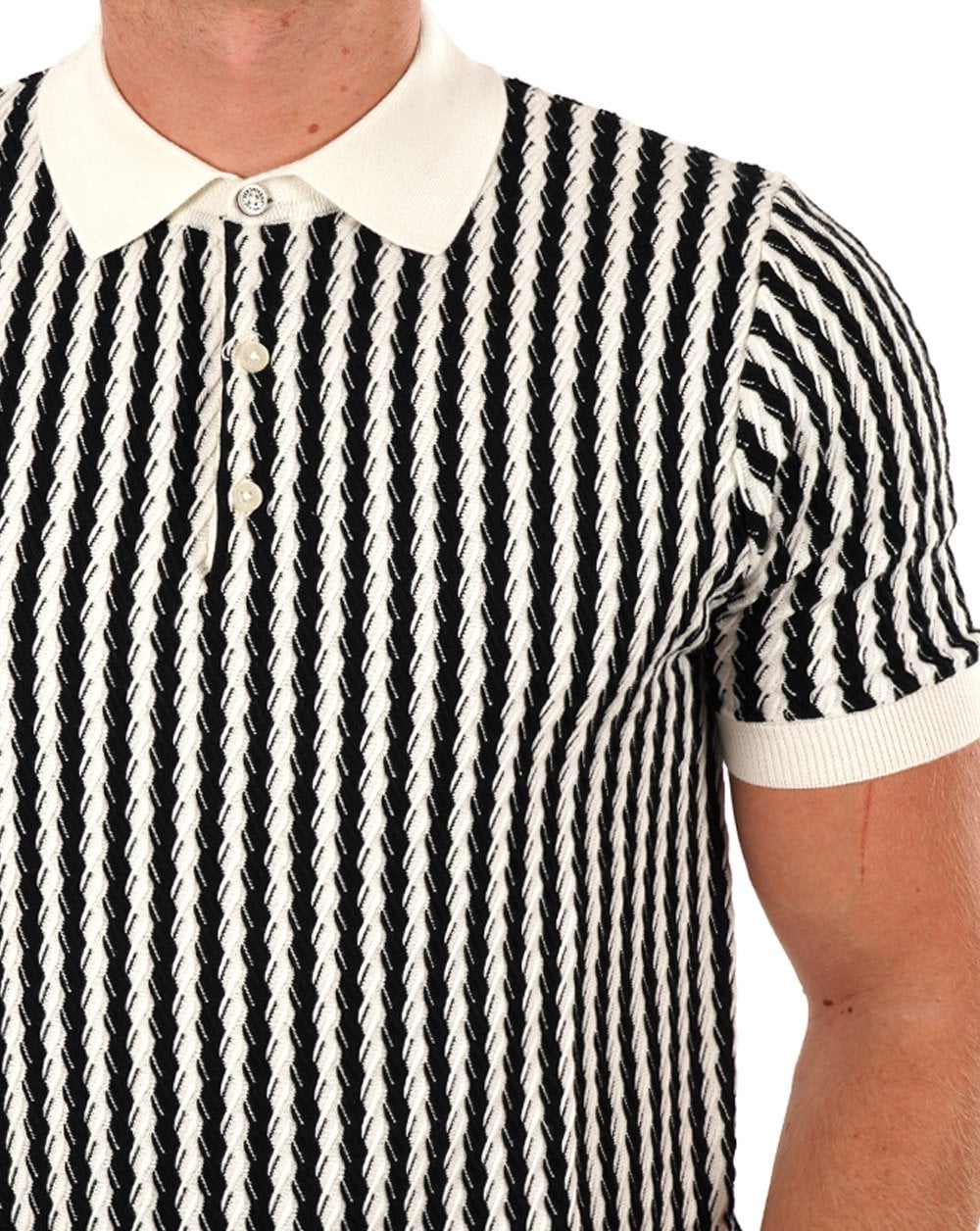 Ben Sherman Twisted Textured Polo Ivory