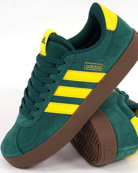 Adidas VL Court Trainers Green Yellow