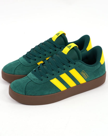 Adidas VL Court Trainers Green Yellow