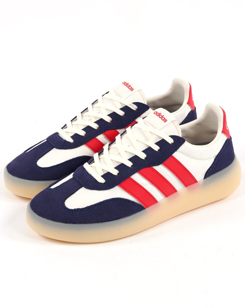 Adidas Barreda Trainers White Navy Red Ice sole