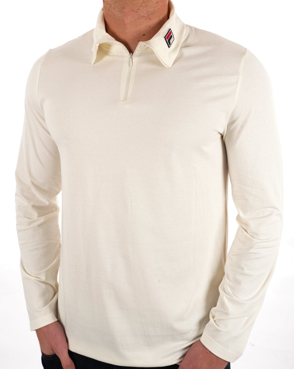 Fila Vintage Neil Zip Roll Neck Gardenia
