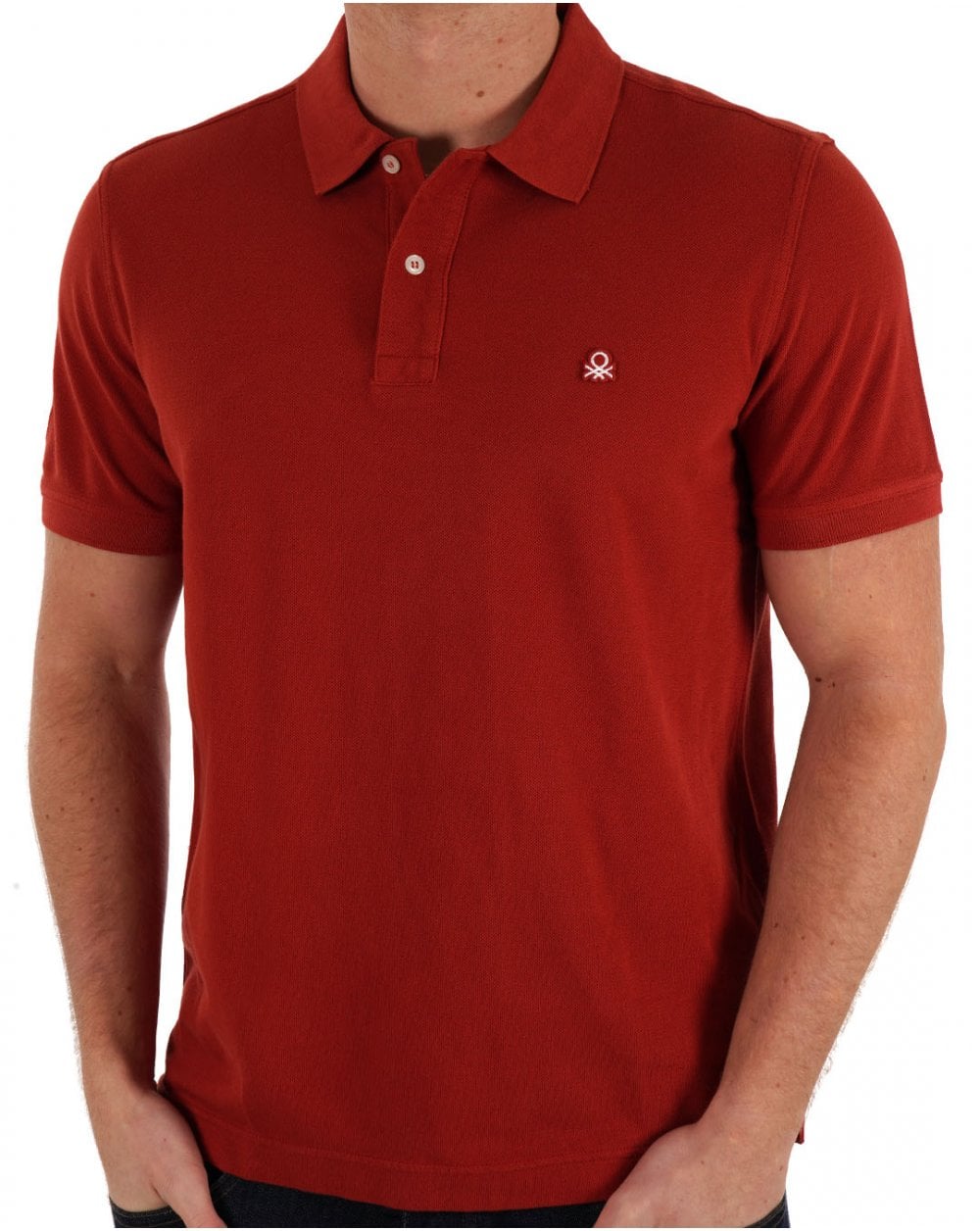 Benetton Polo Shirt Deep Red