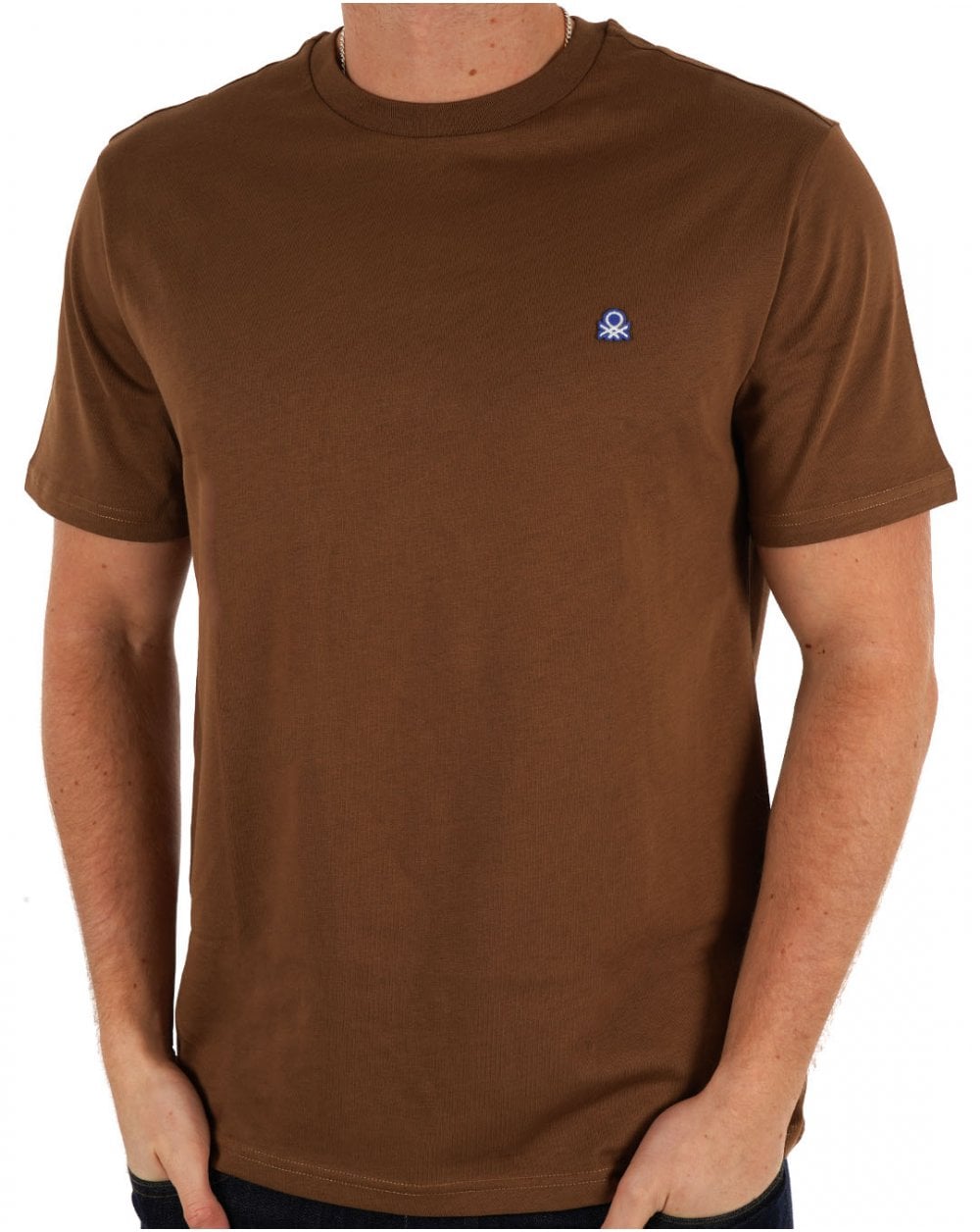 Benetton Small Logo T-shirt Brown