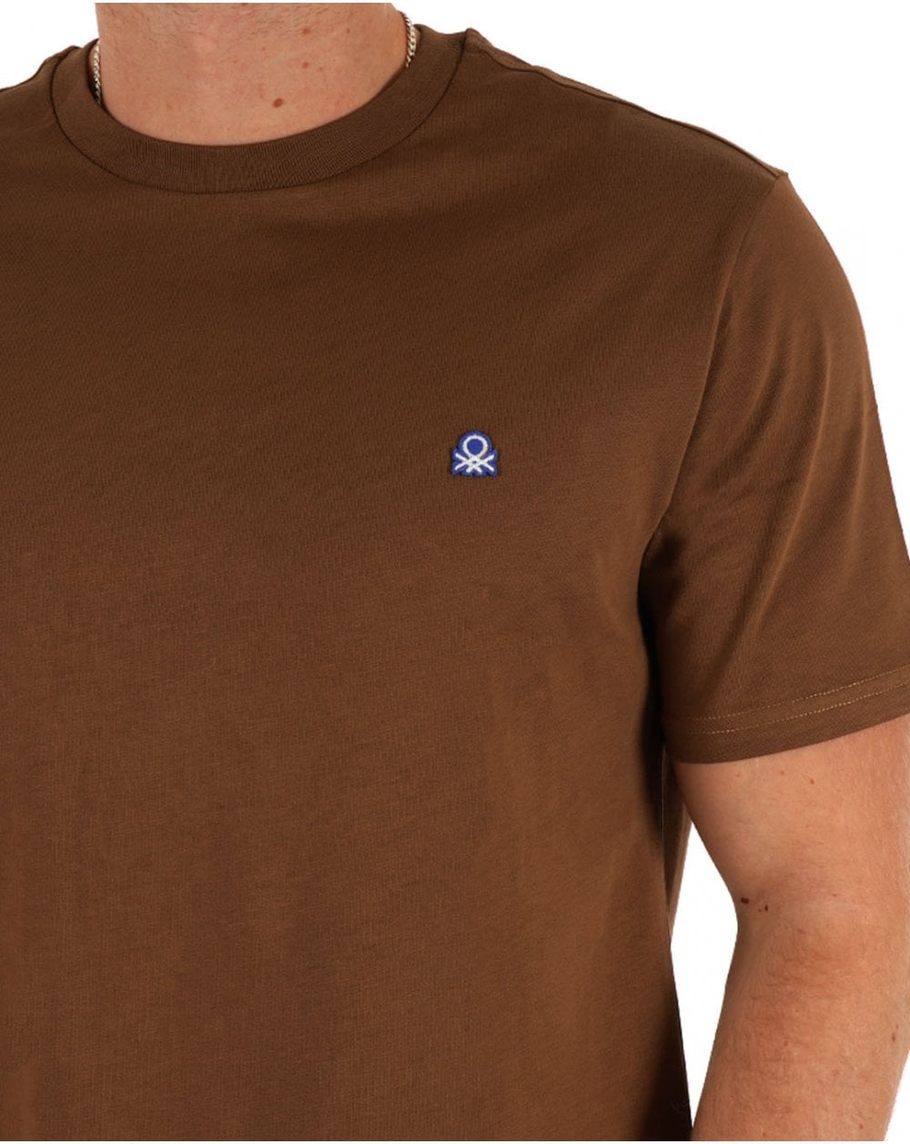Benetton Small Logo T-shirt Brown