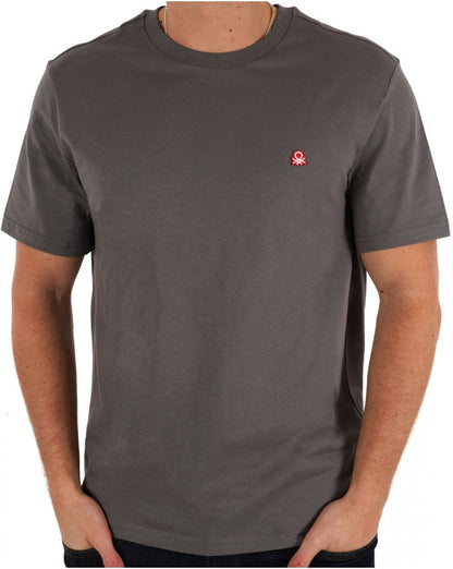 Benetton Small Logo T-shirt Charcoal Grey