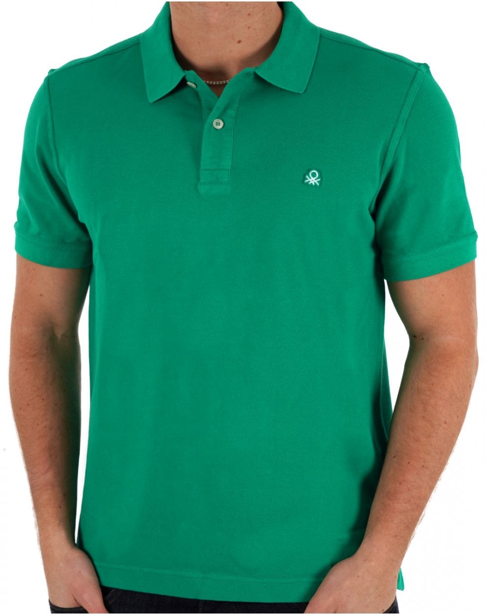 Benetton Polo Shirt Bright Green