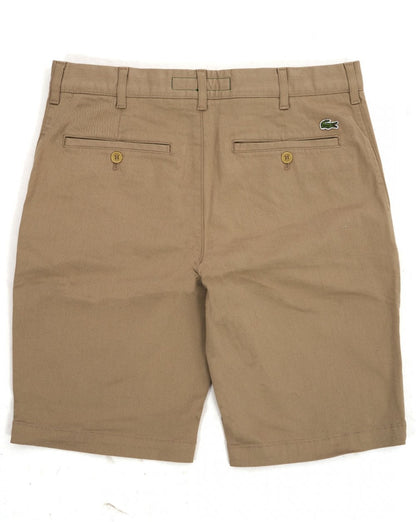 Lacoste Slim Fit Stretch Cotton Chino Shorts Dark Sand