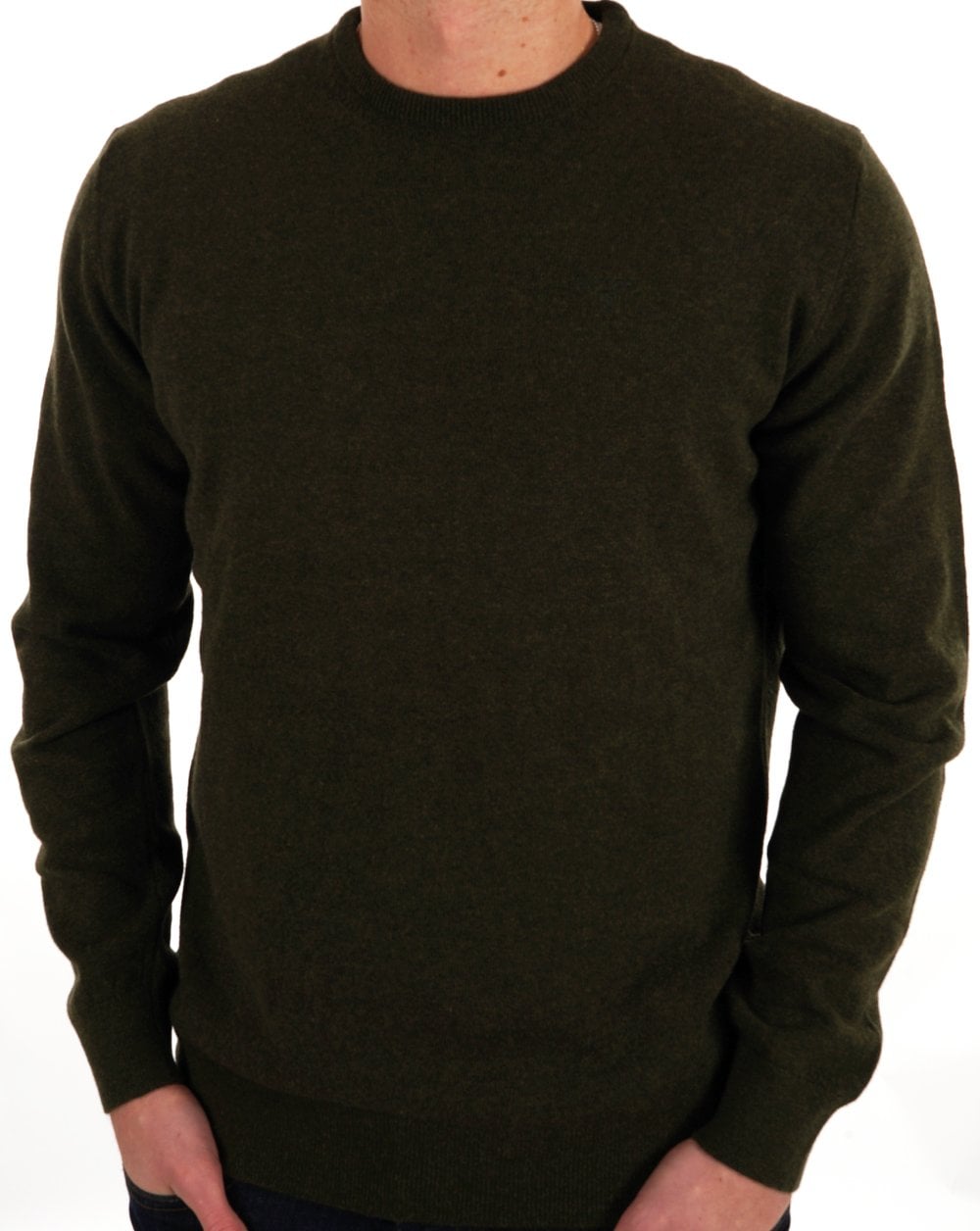 Barbour Lambswool Jumper Green