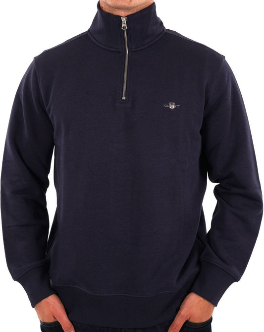 Gant Shield Half Zip Sweat Navy Blue