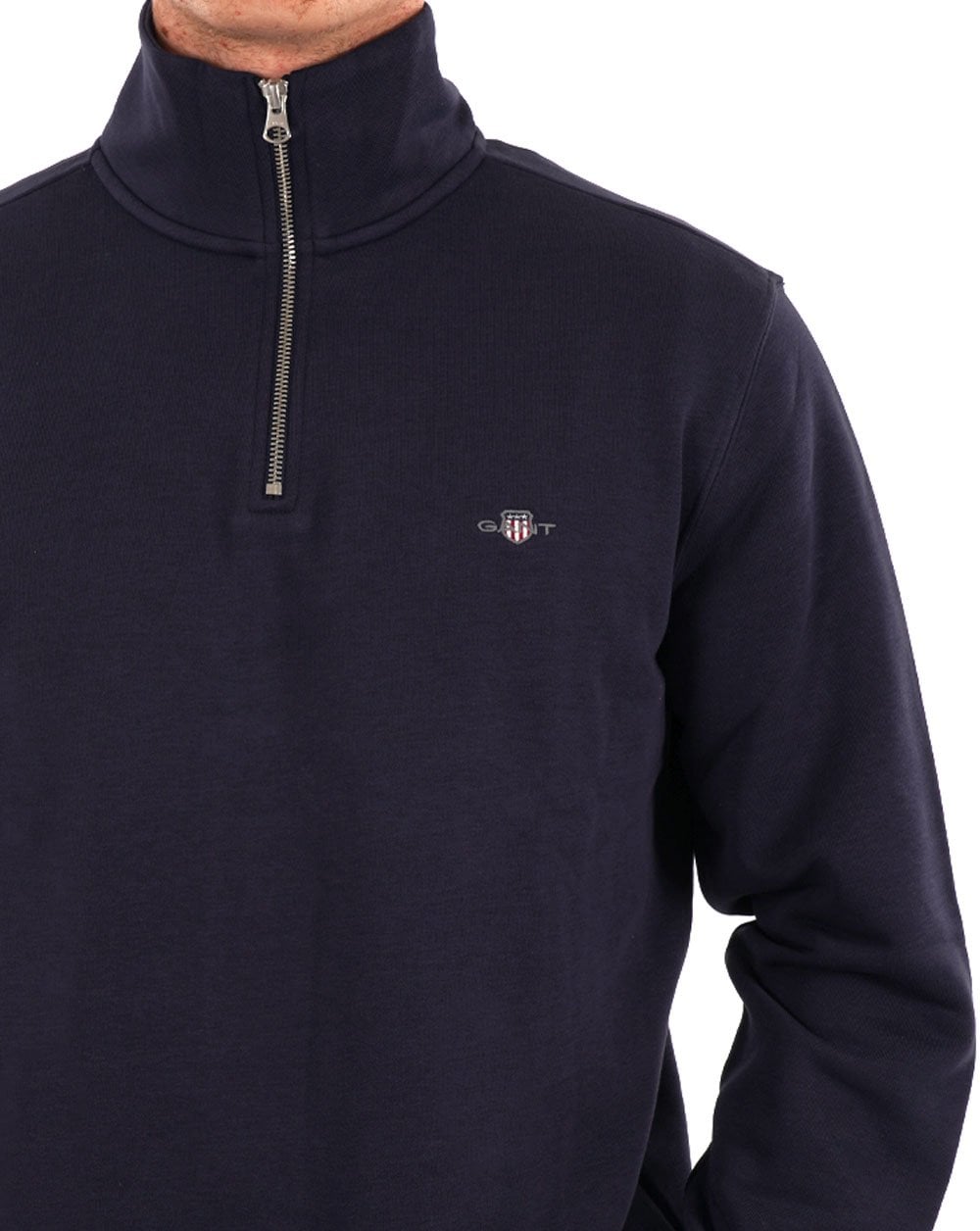 Gant Shield Half Zip Sweat Navy Blue