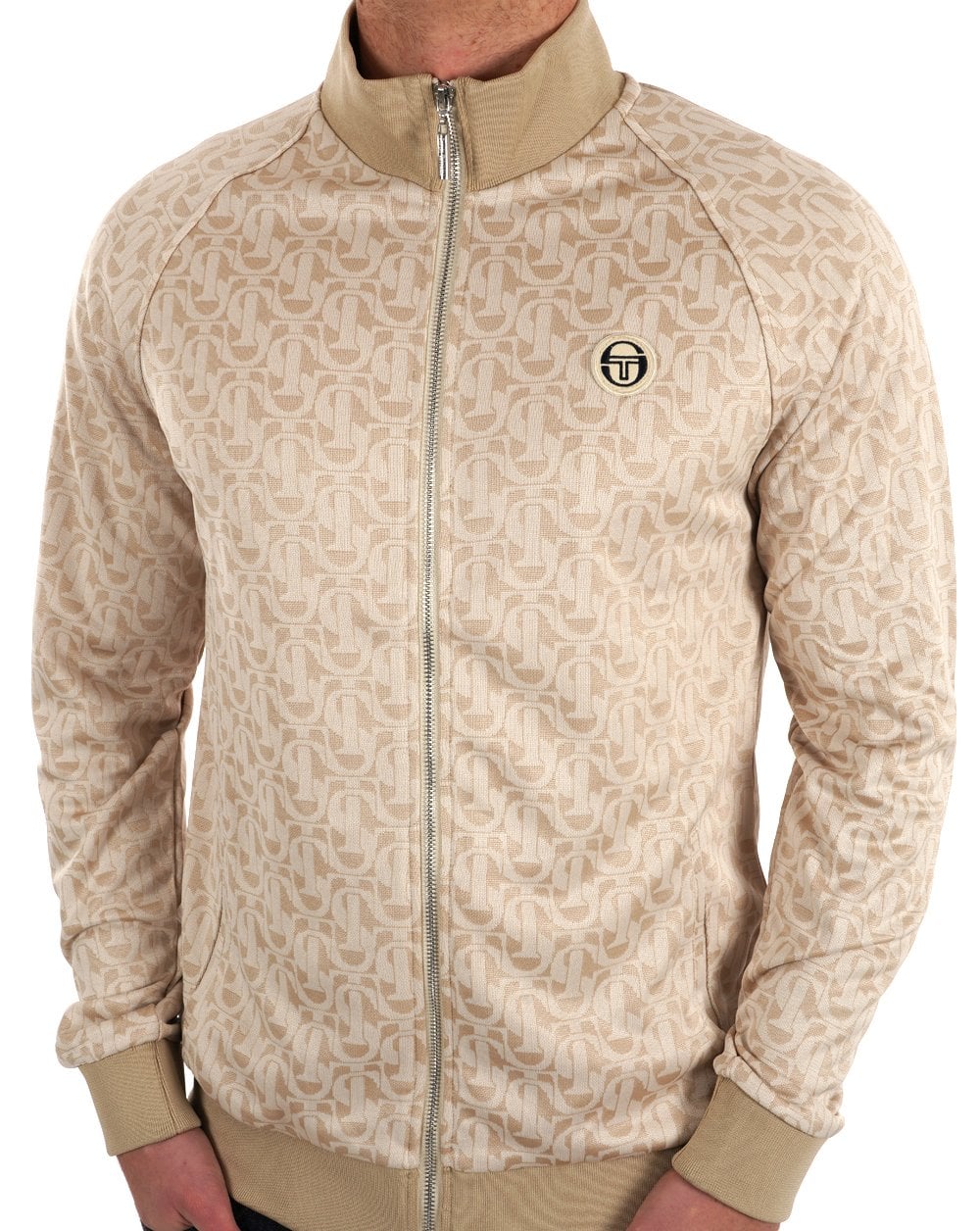 Sergio Tacchini Monogram Track Top Ivory