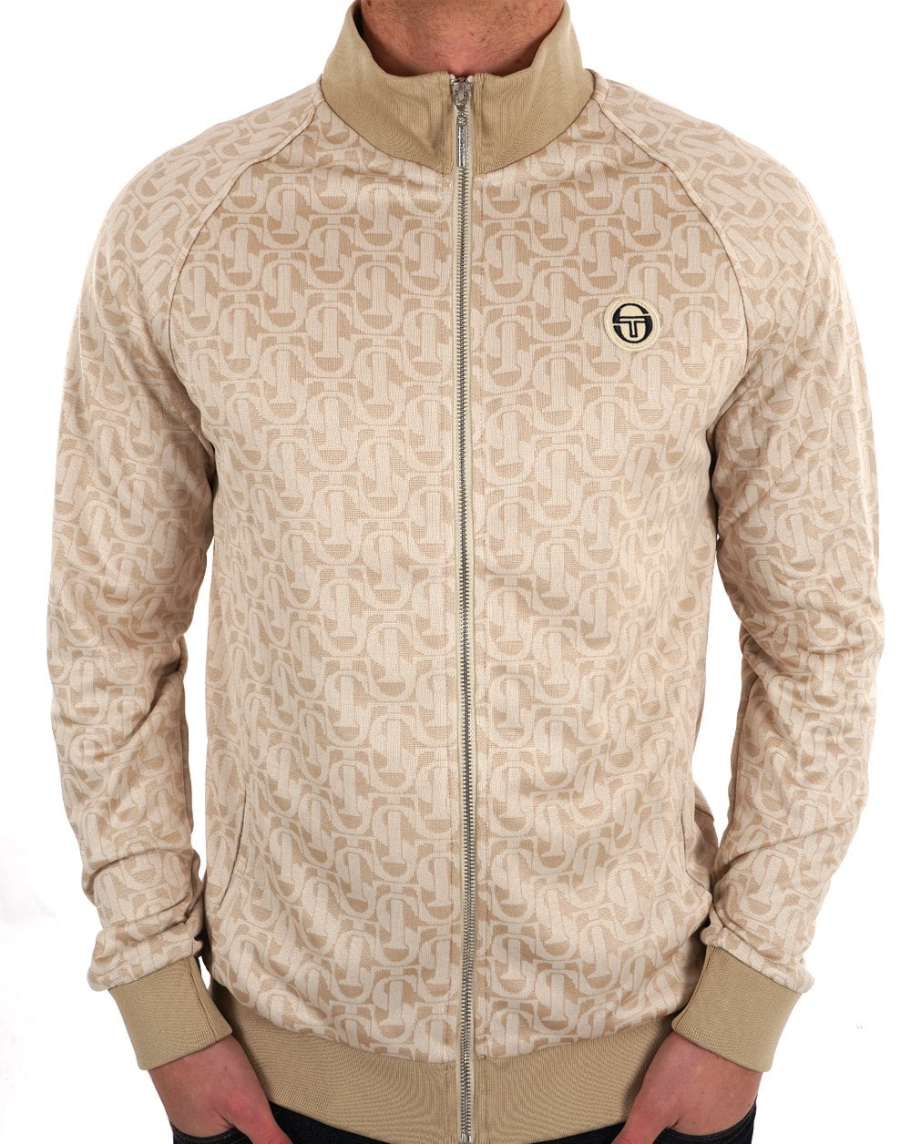 Sergio Tacchini Monogram Track Top Ivory