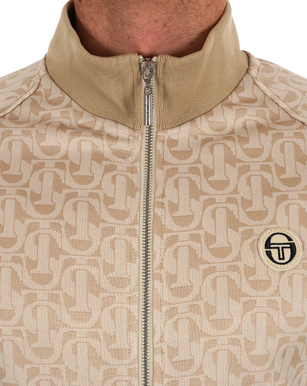 Sergio Tacchini Monogram Track Top Ivory