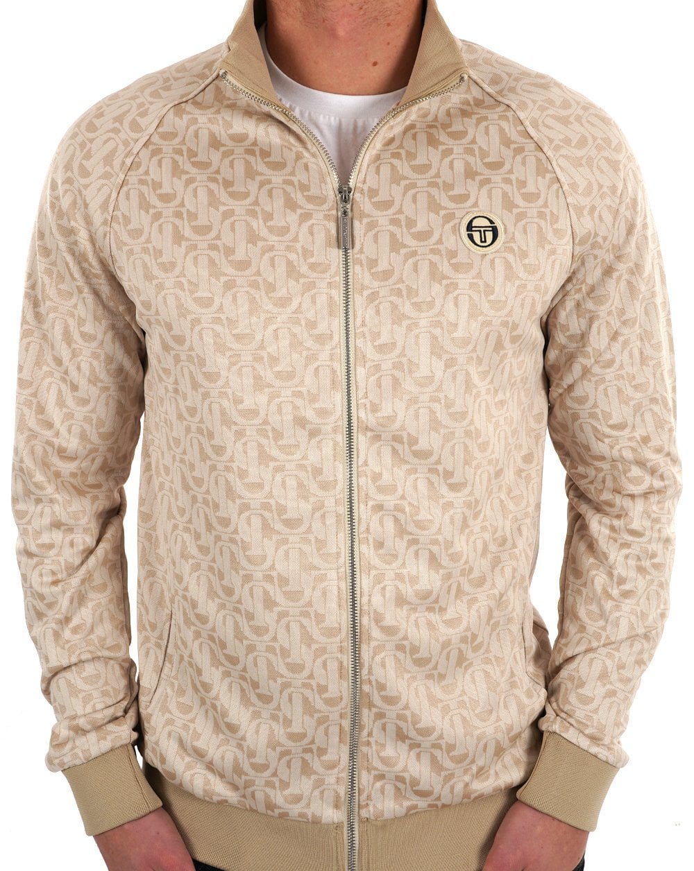 Sergio Tacchini Monogram Track Top Ivory