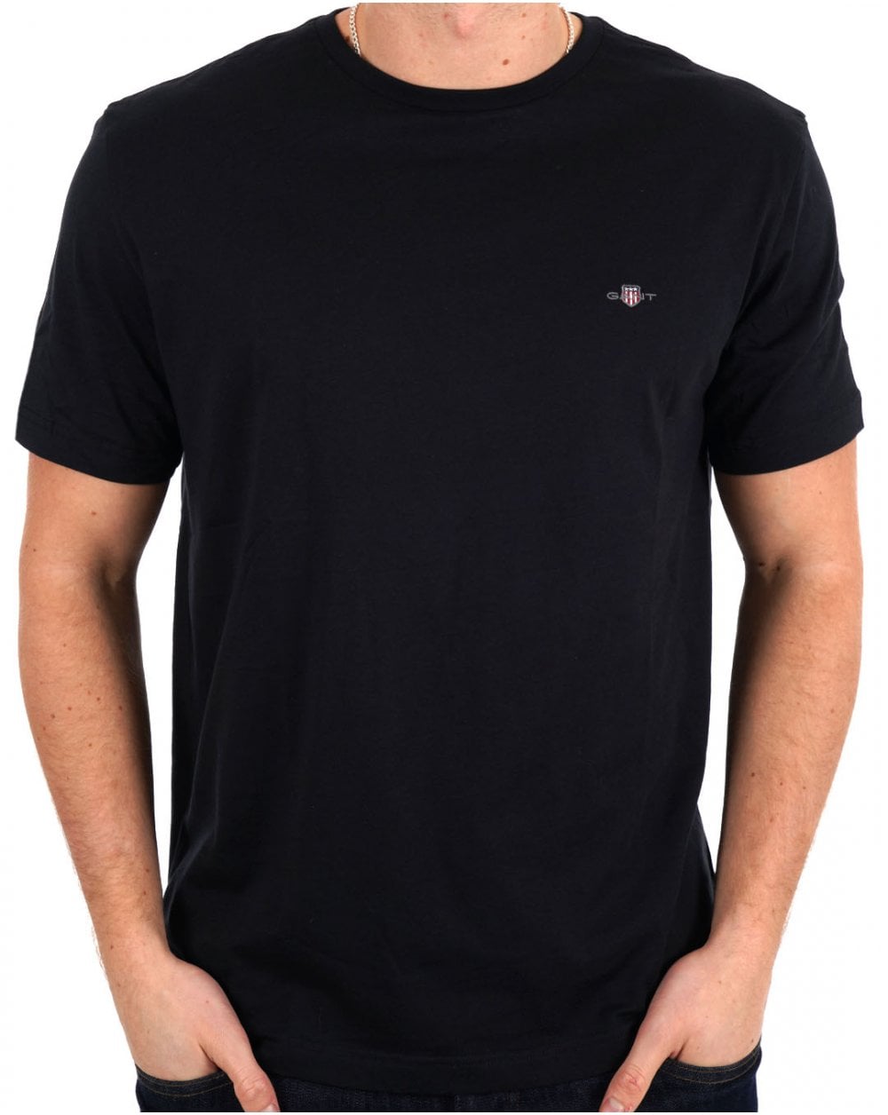 Gant Shield Crew T Shirt Black