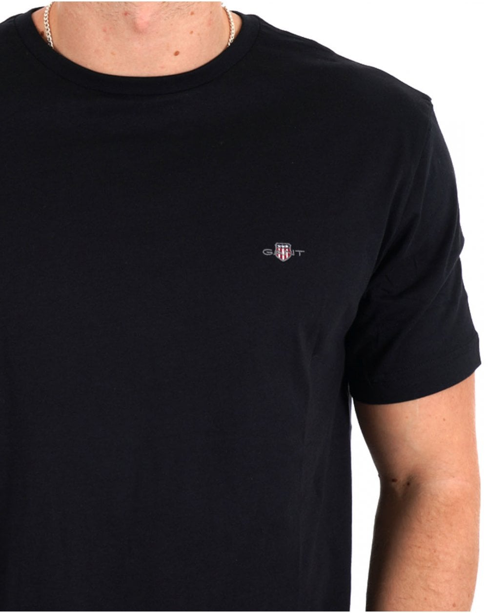 Gant Shield Crew T Shirt Black