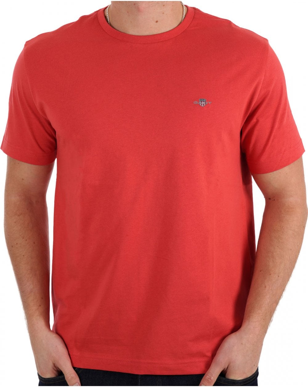 Gant Shield Crew T Shirt Brick Red