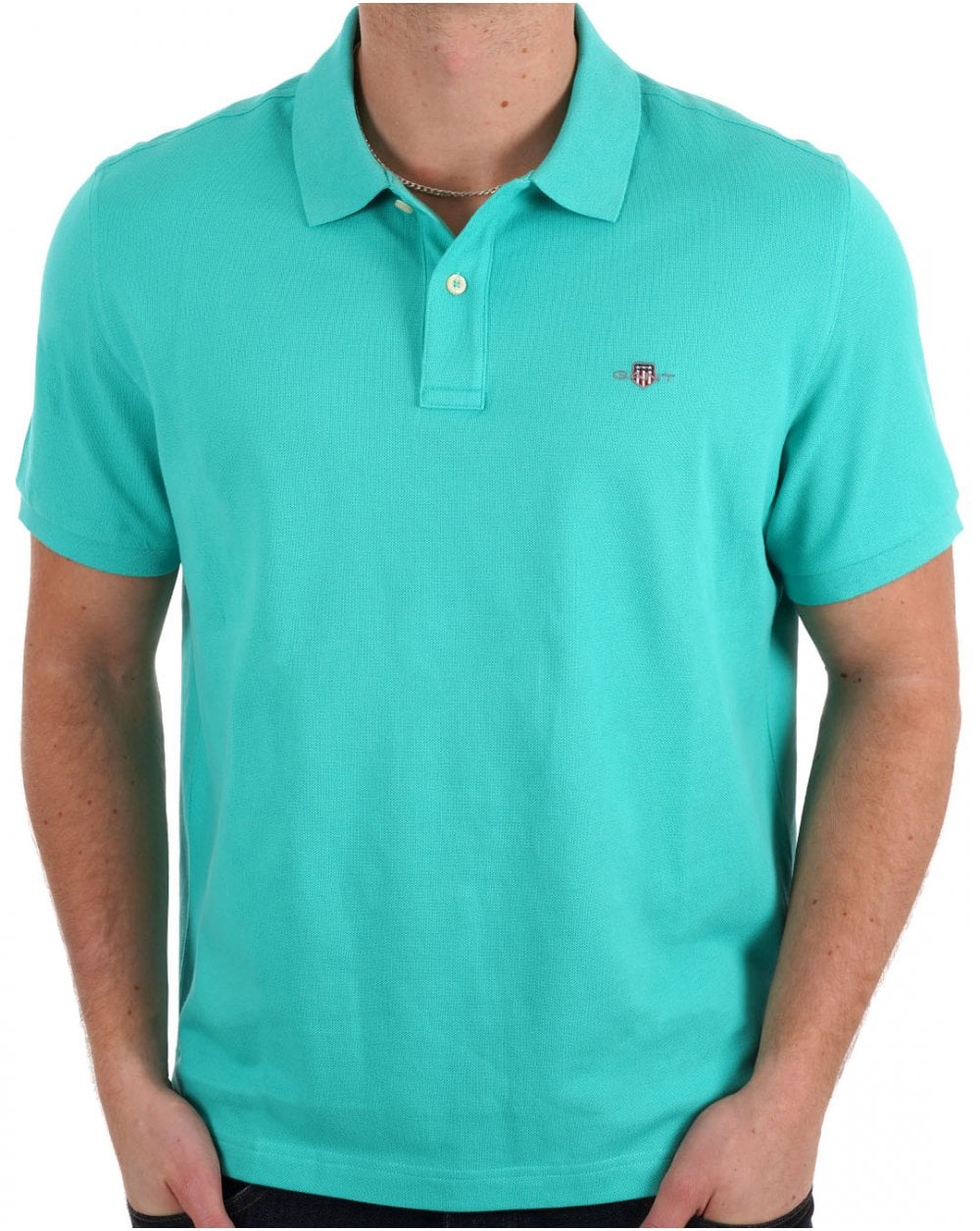 Gant Shield Pique Polo Tropic Blue