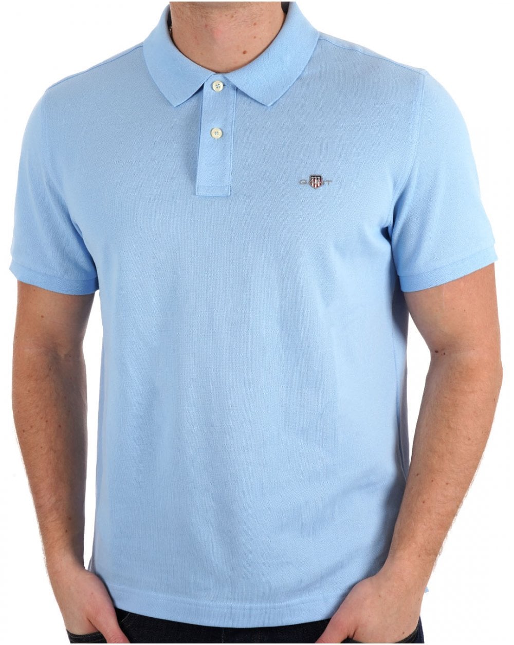 Gant Shield Pique Polo Capri Blue