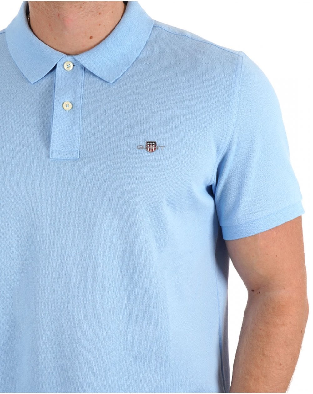 Gant Shield Pique Polo Capri Blue