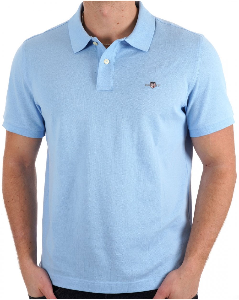Gant Shield Pique Polo Capri Blue