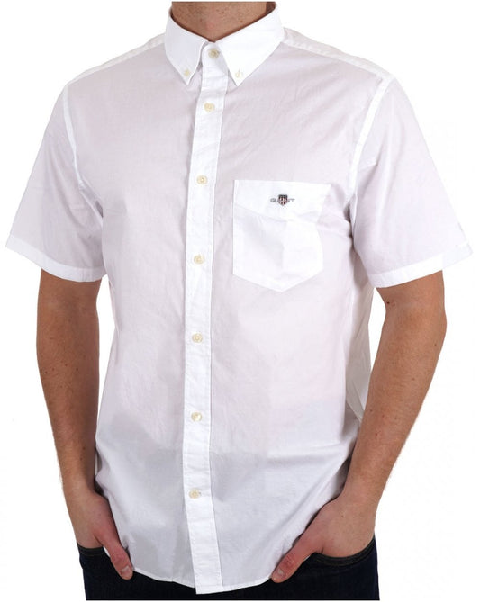 Gant Poplin Short Sleeve Shirt White