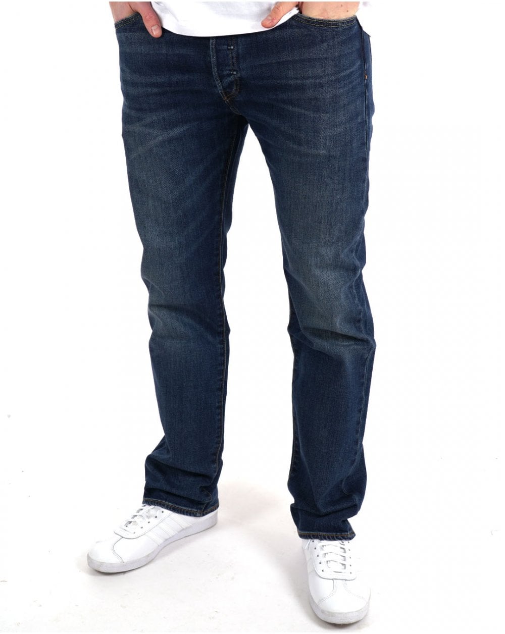 Levi's 501 Original Fit Jeans Dark Indigo Worn In