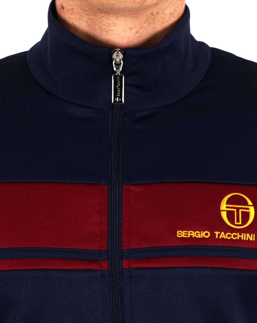 Sergio Tacchini Masters Track Top Navy Burgundy