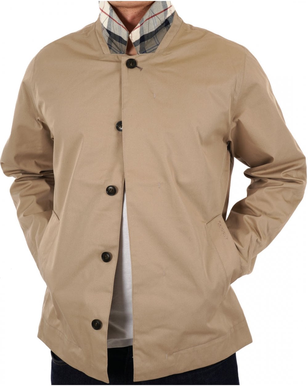 Barbour Short Rokig Waterproof Jacket Washed Stone