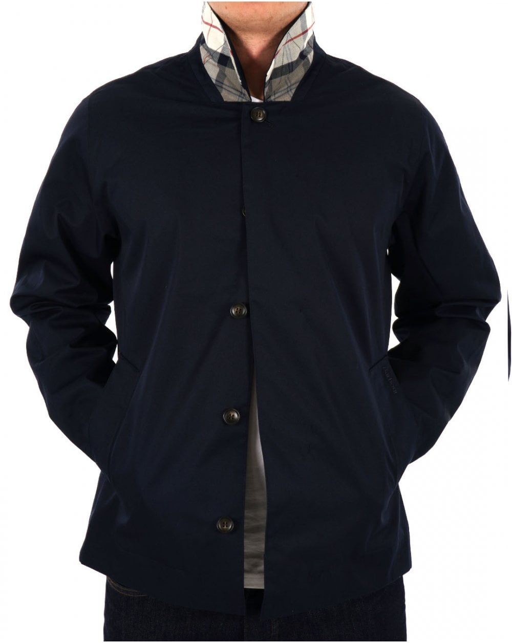 Barbour Short Rokig Waterproof Jacket Navy