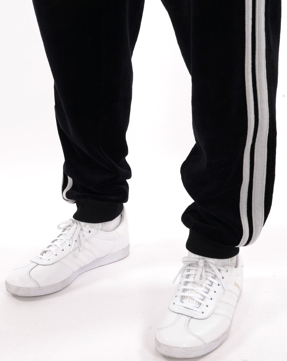 Sergio Tacchini Masters Velour Track Pants Black/Grey
