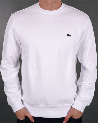 Lacoste Brushed Cotton Sweatshirt White